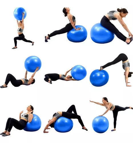 Balón de pilates en uso