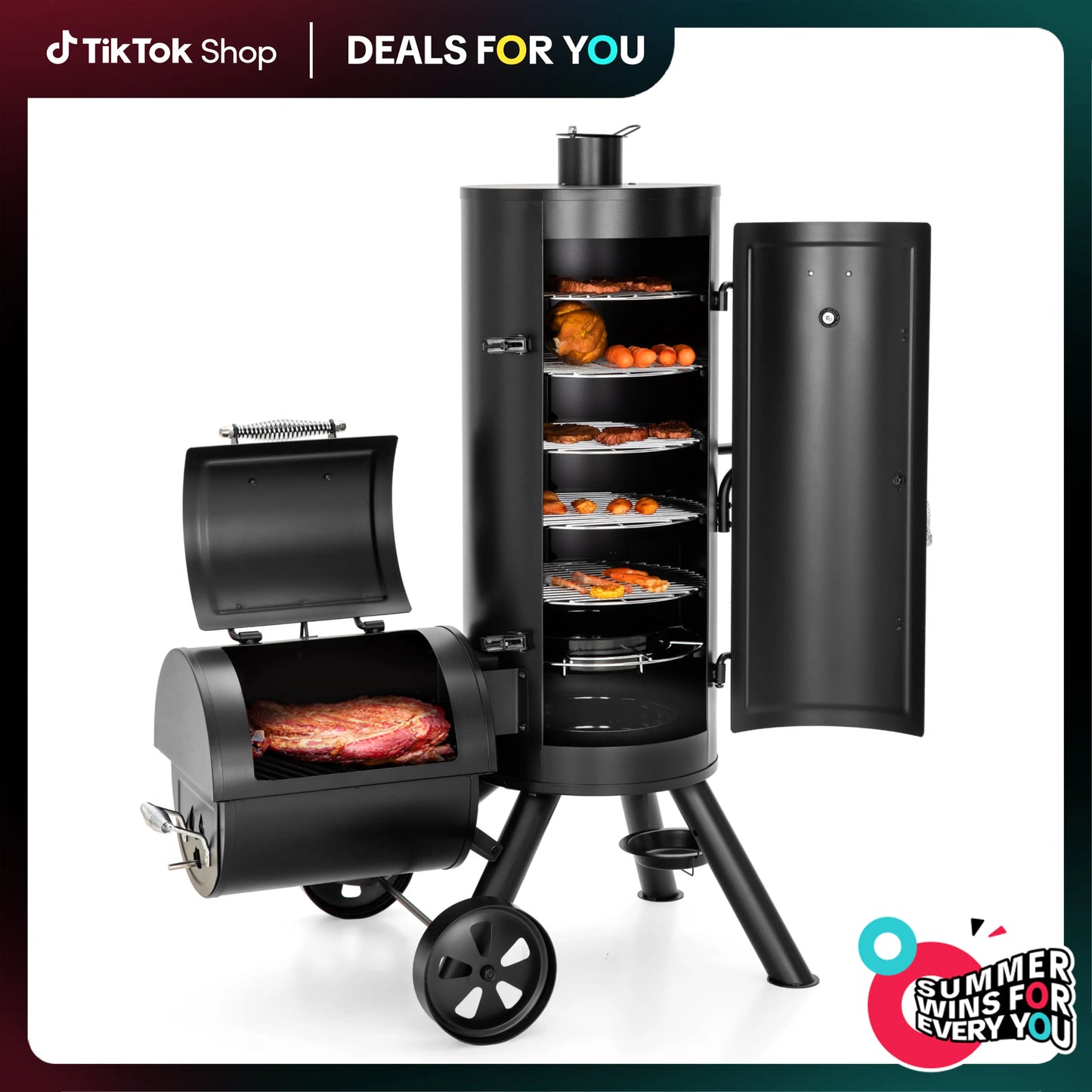 Offset Charcoal Smoker