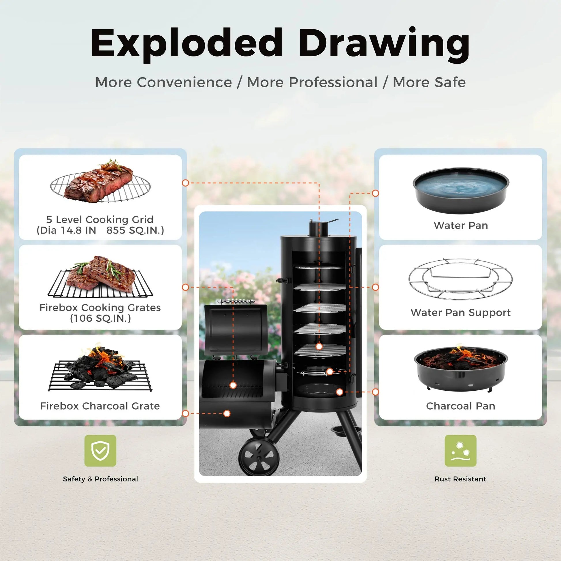 Offset Charcoal Smoker