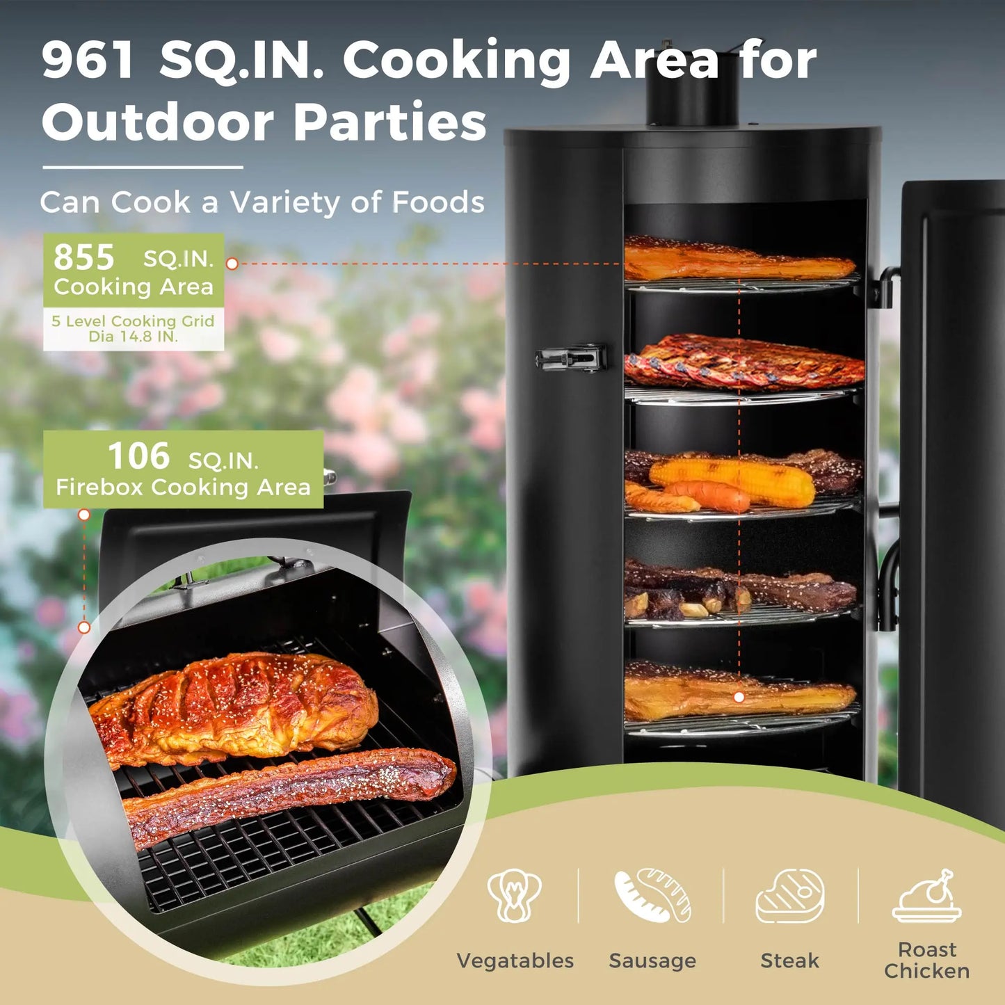 Offset Charcoal Smoker