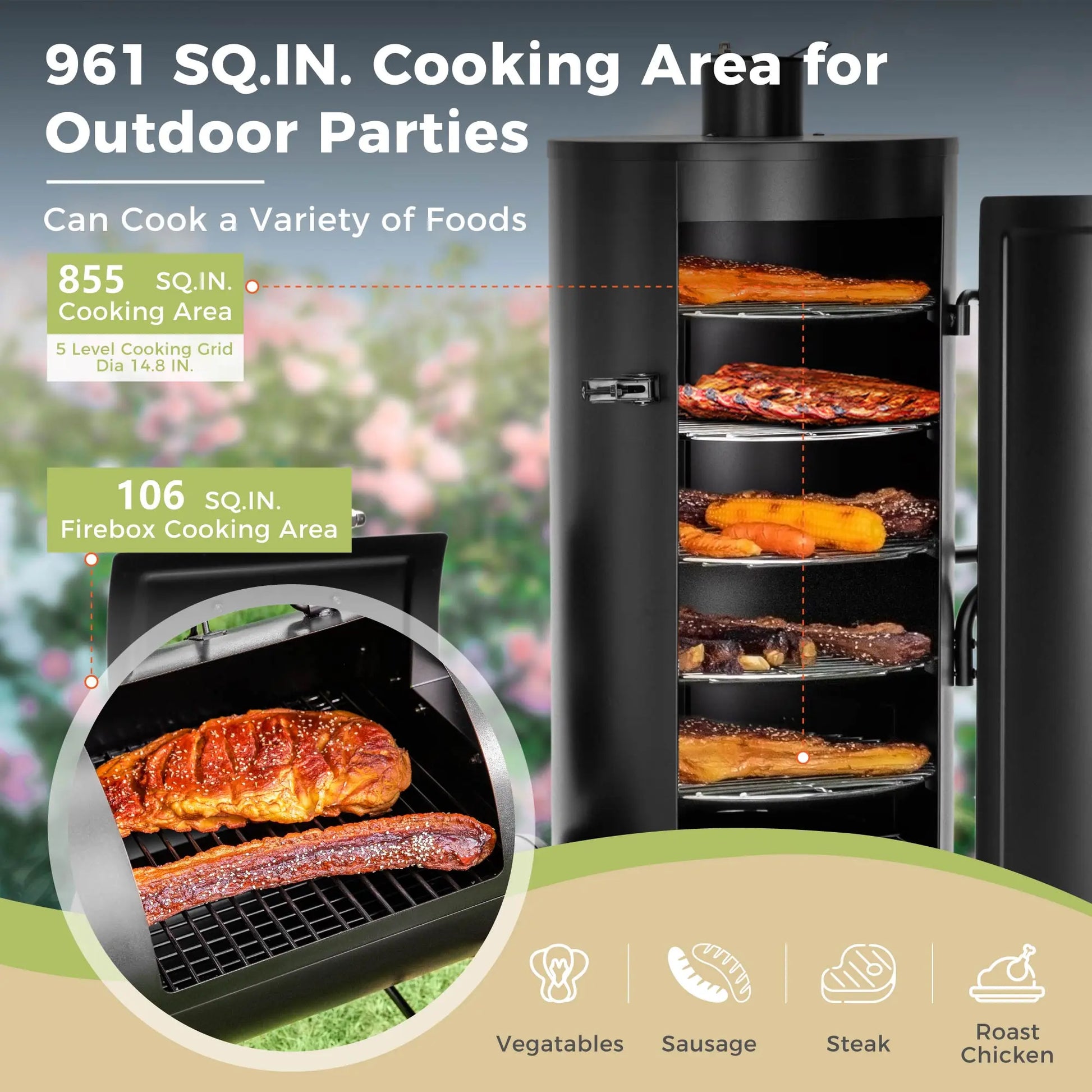 Offset Charcoal Smoker