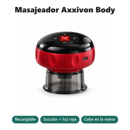 Masajeador anticelulitis recargable Axxivon Body con succión y luz roja