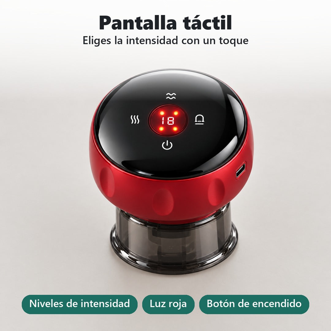 Pantalla táctil con niveles de intensidad y luz roja